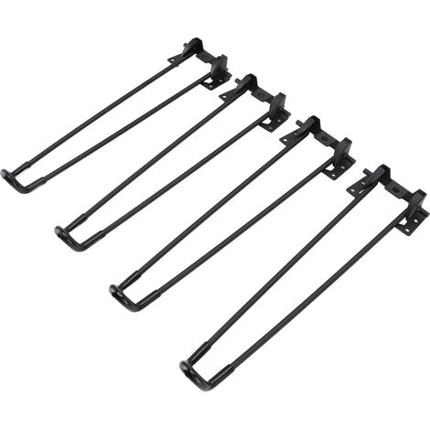 Pieds de table en forme de U, meubles en métal minimalistes modernes noirs pour café pliant et Camping 350mm/13,8 pouces (1/5)