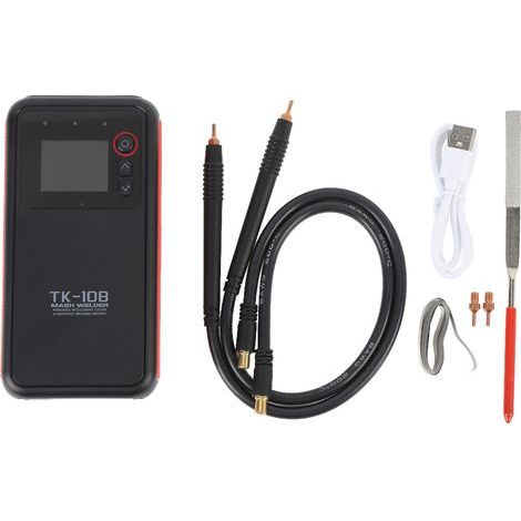 Soudeuse par points pour batterie TK-10B, machine à souder portative avec écran LCD, double impulsion et stylo en cuivre, sortie maximale 1200A, adaptée aux tôles de fer/acier de 0,1 à 0,25 mm (1/5)