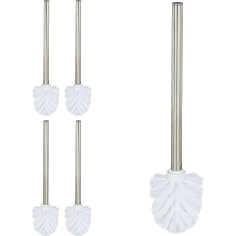 Juego de escobillas de baño, paquete de 5, 8 cm, cabezales extraíbles