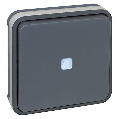 Interruptor de paso con luz empotrado IP55 - OXXO Color Gris