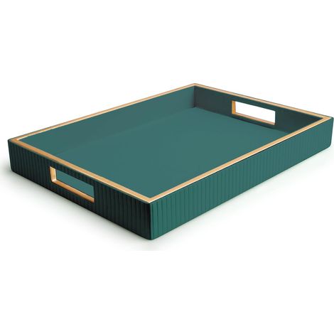 Plateau en Cuir, Organiseur de Bureau (Support Vert) (1/5)