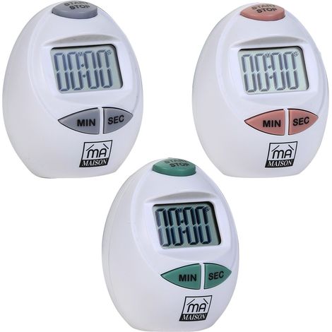 MAURY'S TIMER DA CUCINA DIGITALE CM.8X6 CM FORMA DA UOVO IN COLORAZIONE ASSORTITA