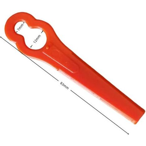 TAISHENGDA-100 Kunststoffmesser für Akku-Rasentrimmer BG-CT 18 Li, RG-CT 18/1 Li, GE-CT 18 Li (orange, große Löcher 12 mm, kleine Löcher 7 mm) (1/5)