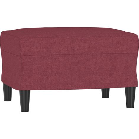 Repose-pied Rouge bordeaux 60x50x41 cm Tissu (1/5)