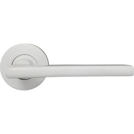 Manilla aluminio Rental blanca roseta redonda 50mm para puertas