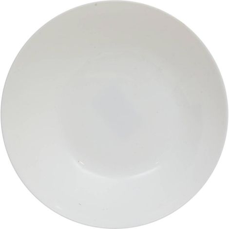 Lot de 6 Assiettes Creuses en Verre "Louise" 20cm Blanc (1/2)