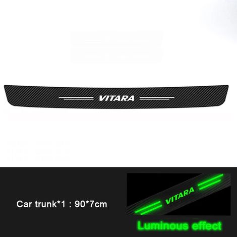 (1 pièce) Bande adhésive lumineuse pour seuil de porte de voiture Suzuki Vitara,protection de seuil de porte,protection de coffre et pare-chocs,autocollants anti-rayures (1/3)