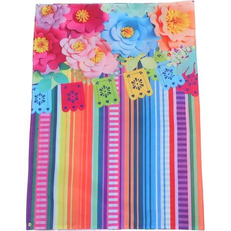 Décoration de Fête Mexicaine Arrière Plan Floral Toile Événement pour Cinco de Mayo et Célébrations Festives (1/5)