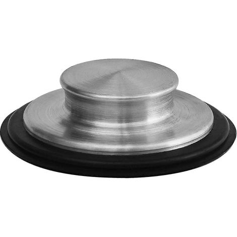 Bouchon d'évier de cuisine en acier inoxydable de 8,57 cm (3 3/8 pouces) - Compatible avec les éviers de taille standard de 8,9 cm (3 1/2 pouces). (1/4)