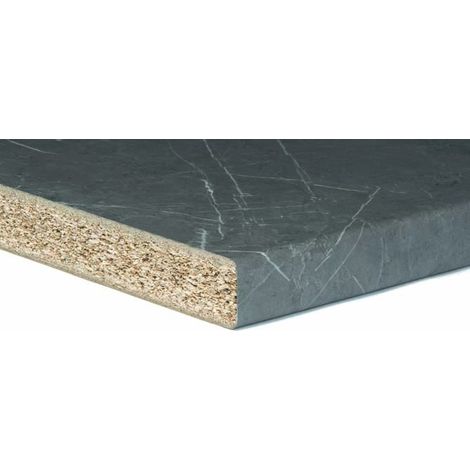 Top Cucina Laminato Marmo Nero Venato 38x3000x600