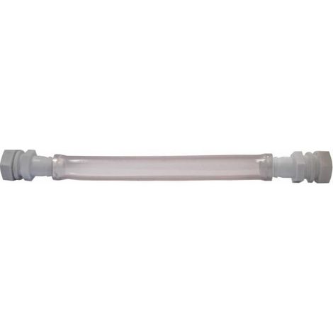 Boutté – Kit de jumelage de cuves – 2 embouts Ø 25 – 2 écrous 6 pans – 2 joints d'étanchéité – Tuyau transparent 240 mm (1/2)