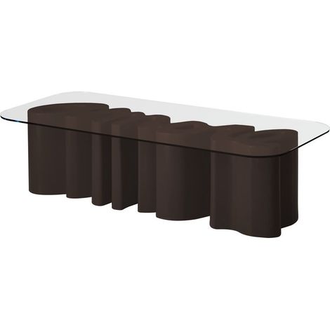 Amore Table Cioccolato tavolo scritta originale Slide di design da esterno interno giardino colorata polietilene terrazza veranda sala da pranzo cucina