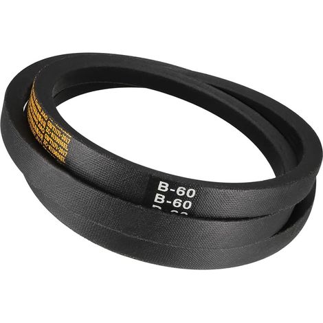 B-60 Caoutchouc V-Ceintures - [60" Pas bord] Enveloppé B Section Industriel Alimentation Entraînement Courroie pour Transmission, 5/8" Largeur 13/32" Épaisseur (1/5)