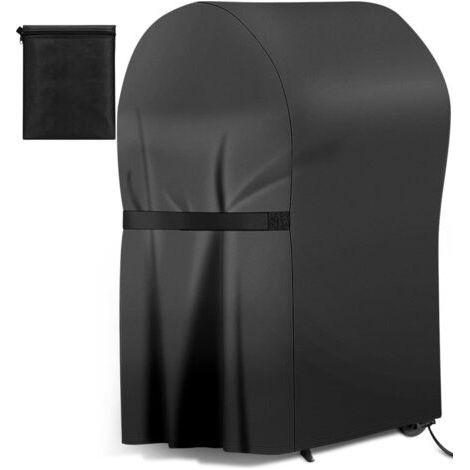Telo di copertura per barbecue, in tessuto Oxford 420D, impermeabile, antipolvere e resistente ai raggi UV, con strisce autoadesive e borsa per il trasporto (77 x 67 x 110 cm).