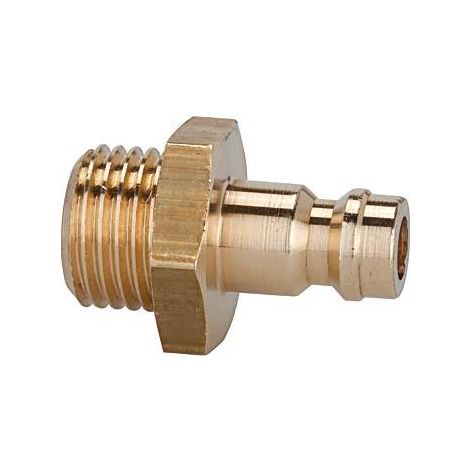 Stecknippel für Kupplung NW 5, Messing, AG G3/8" RIEGLER (1/2)