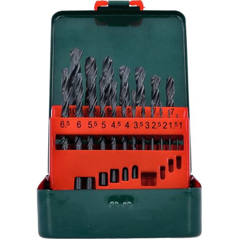 metabo Hss-R Drill Bit Set Of 19 1-10Mm
