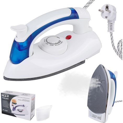 1 Mini défroisseur à vapeur, pliable 180°, réservoir 120ml, 3 niveaux, tissu divers, voyage maison (1/5)
