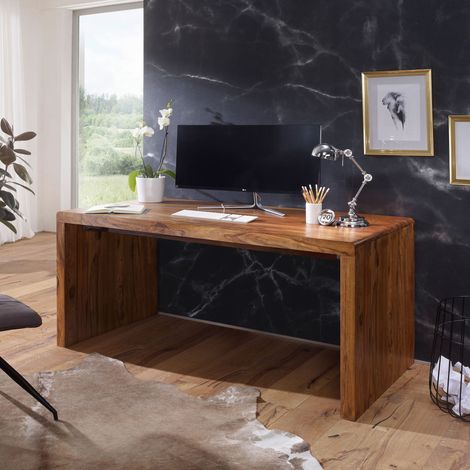 Bureau 200x100x76 cm en sheesham massif - NASIK (1/5)