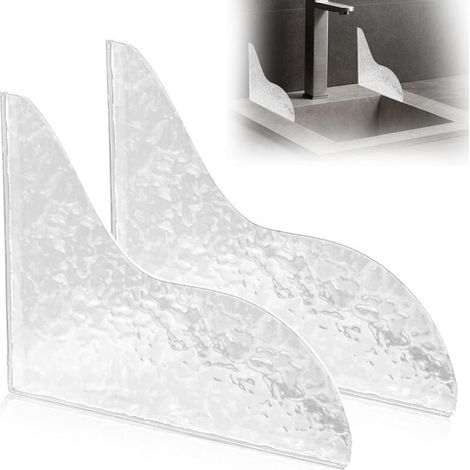 Lot de 2 Pare-éclaboussures de Douche, Pare-éclaboussures de Baignoire Auto-adhésifs, bloqueur de Gouttes d'eau de Douche, Pare-éclaboussures d'eau de Baignoire (1/4)