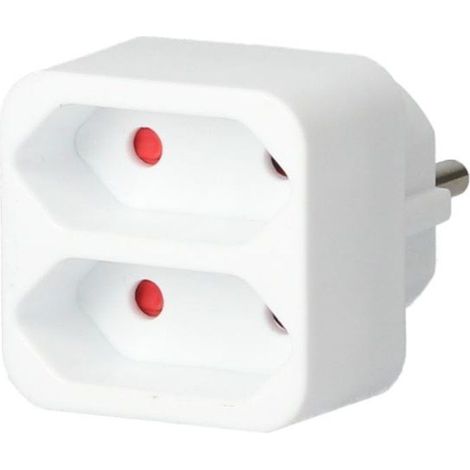 GSC 103000013 Conector doble salida plano 1100W 2.5A (1/6)
