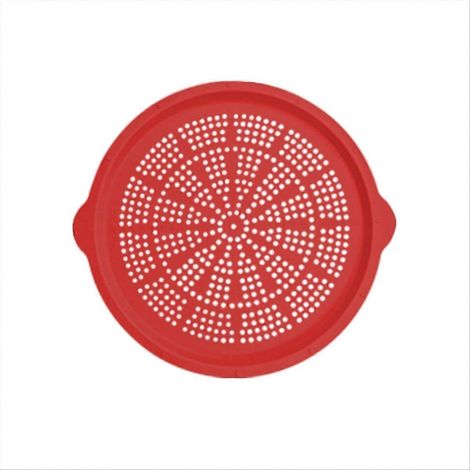 Plaque à pizza en silicone multi-usages, antiadhésive, idéale pour la cuisine, les barbecues et les fêtes (rouge). (1/5)