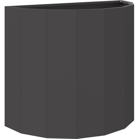 Maison Exclusive - Fioriera Nero 60 x 30 x 50 cm Acciaio