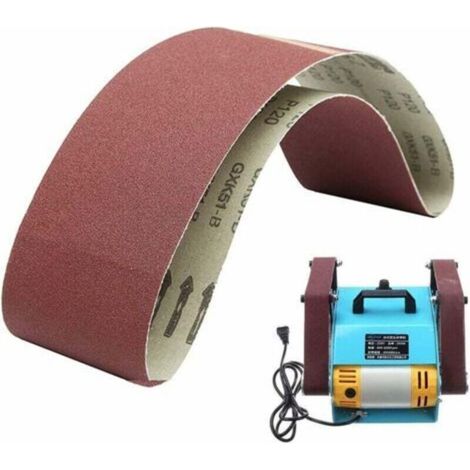 Bandes abrasives en oxyde d'aluminium 100 mm x 915 mm, adaptées aux ponceuses à bande électriques, au travail du bois et au polissage des métaux (grain 120) (1/5)