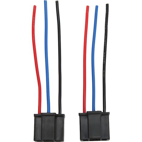 2 × Connecteurs d'ampoules H4 HB2 9003, faisceau de câbles 3 broches, adaptateur résistant à la chaleur 12V (1/5)