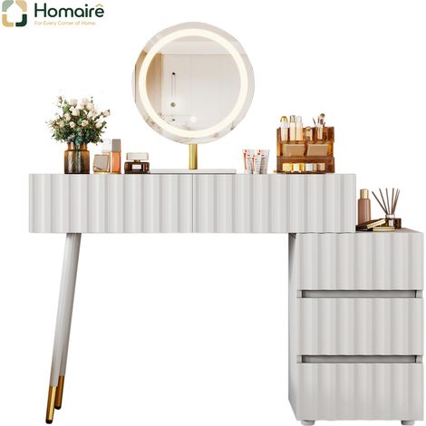 Flur- Garderobenschrank weiß aus MDF 100 x 40 x 127 cm HOMAIRE (1/5)