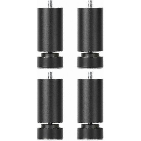 Pieds métalliques robustes et réglables, filetage M10, compatibles avec les supports de meubles - Noir 20 cm (1/5)