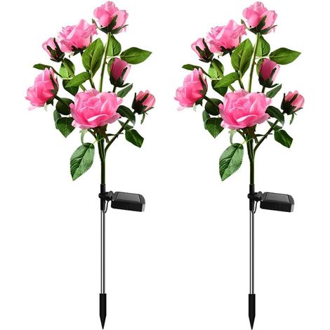 Set mit 7 LED-Sonnenblumen-Lichterketten, wasserdichte Gartenbeleuchtung mit 7 Blumen, Außenwegbeleuchtung [NX] (1/5)
