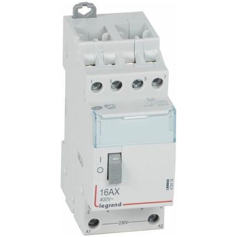 Télérupteur CX³ standard avec bornes à vis 4P 16A 400V contact 4F - tension commande 230V - 2 modules - LEGRAND