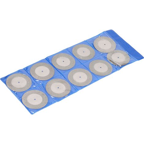 10 pièces disque de coupe diamant mince avec tige ronde meule de ponçage pour bois métal pierre 60mm/2,4 pouces (1/5)