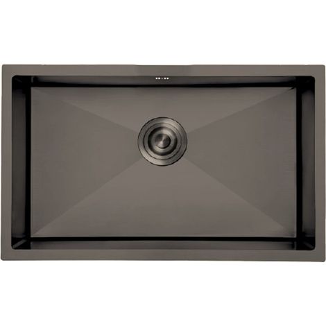 Fregadero Omega Negro Pavonado 75x45 cm Bajo Encimera