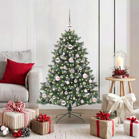 Künstlicher Weihnachtsbaum mit 150 LEDs mit Ständer Grün 120 cm