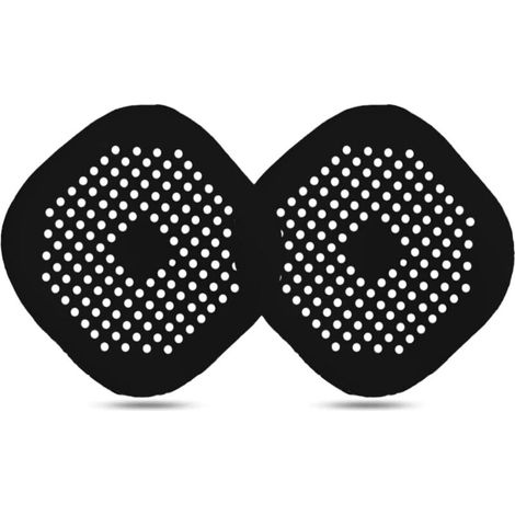 2 Pcs Protection de Drain de Silicone, Filtre Evier de Cuisine avec Ventouse, Filtre de Couverture de Drain de Baignoire, Filtre D'éVier de Cuisine Et Salle de Bain. noir 14.514.5cm (1/5)