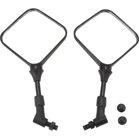 Paire de rétroviseurs carrés de moto, grand angle de vision réglable à 360 degrés, côté universel pour vélo de rue pliable, VTT (1/5)