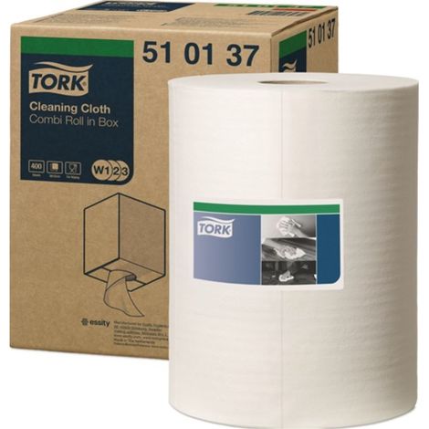 Toallas de papel TORK 510137 L380xl320env. mm rollo blanco 1 capa TORK (1/4)