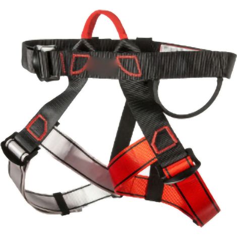 Ceinture de sécurité pour escalade et alpinisme, harnais de protection pour activités en hauteur, disponible en noir, rouge et gris. (1/5)