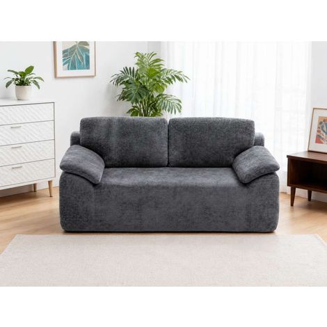 Domo Mea Divano Press Compresso 2 Posti Grigio Scuro Comfort 180x90x68 h cm (1/5)