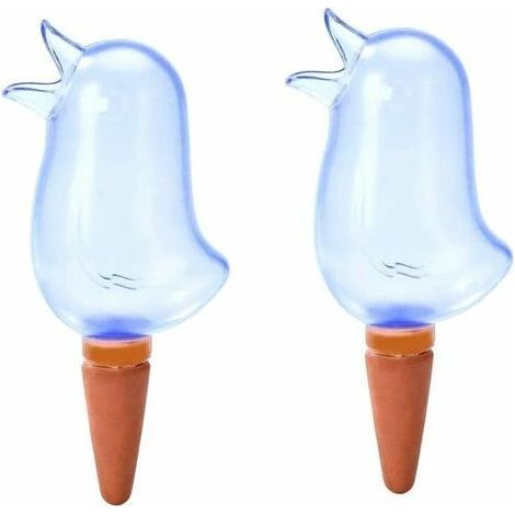 LaBlanc – 2 transparente selbstbewässernde Kugeln in Vogelform, transparente Gießkannen, langlebige selbstbewässernde Geräte, automatisches Bewässerungssystem für Pflanzen (blau)