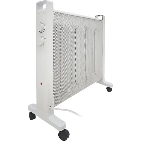 Radiador de Mica Blanco Küken 2000W con Termostato y Ruedas (1/2)