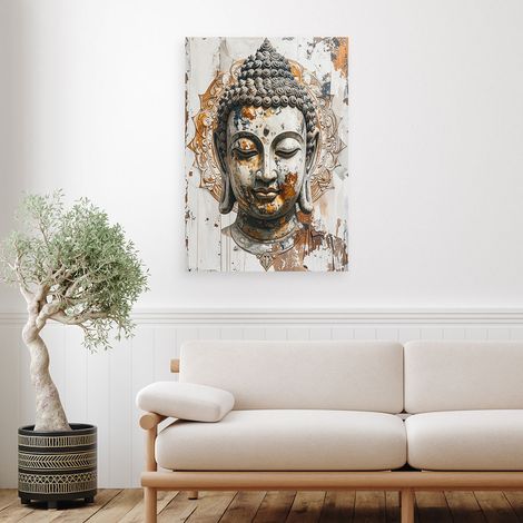 Wandbild Buddha Kopf Zen Spa Orient 40x60 (1/4)