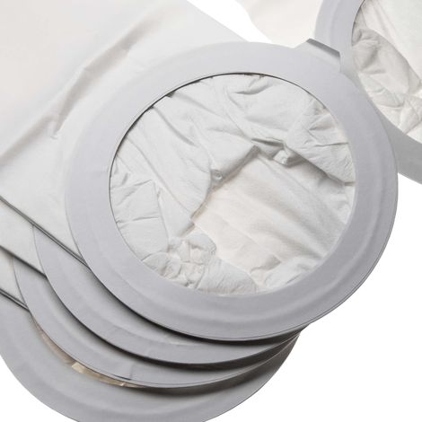 vhbw 10x Vacuum Cleaner Bag compatible with Nilfisk Back Vac 10 Vacuum Cleaner, paper, 43.5 cm x 17.9 cm, White