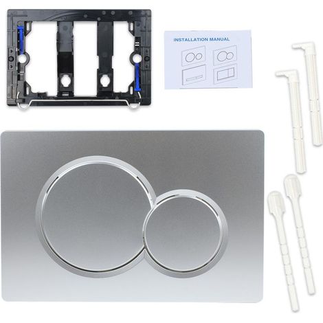 KLVGTIFS PU - Pour plaque de commande double Geberit Sigma01 UP300 (115.770) Argent mat (1/3)
