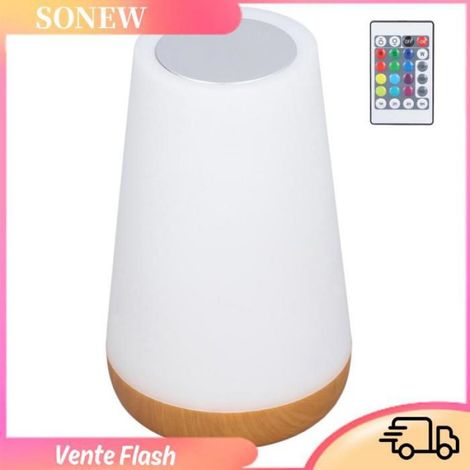 Lampe De Chevet - Éclairage D'ambiance LED RVB Tactile Et Télécommande - Pour Chambre Et Veilleuse - 1 Pièce (1/5)