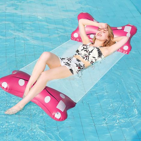 CCYKXAMatelas gonflable pour piscine,ccessoire de piscine,1 pièce,hamac aquatique XL pour adultes, accessoire ludique,matelas gonflable 4 en 1 pour piscines (1/5)