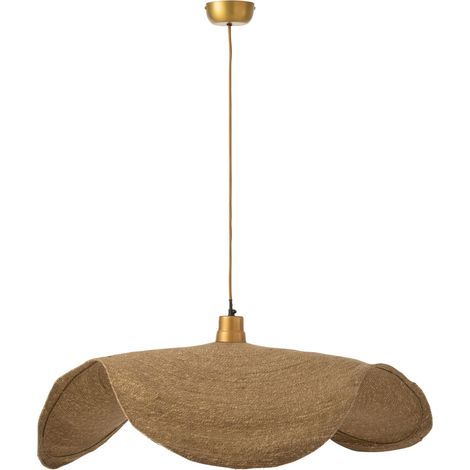 Suspension 1 lampe 94x84x8 cm en jonc de mer naturel (1/5)