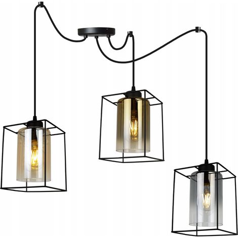 LÁMPARA COLGANTE MODERNA Y ELEGANTE CON PANTALLA DE CRISTAL