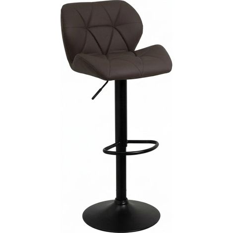 Sgabello Alto Design Moderno Pelle Metallo Cucina Bar Soggiorno 45x48x105cm MARRONE (1/5)